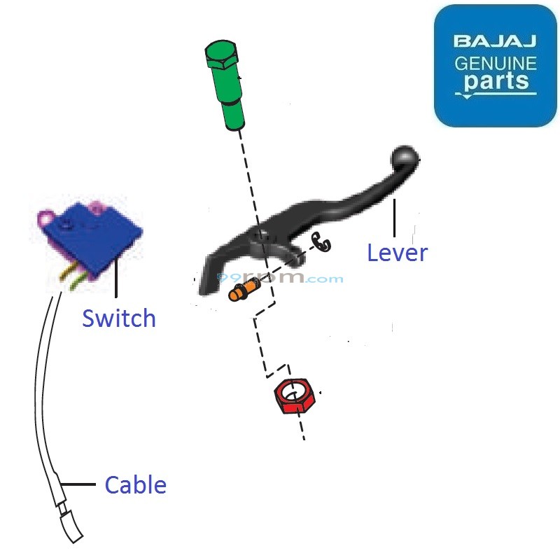 K⭐︎K Bajaj Pulsar 180F Neon: Front Brake Lever