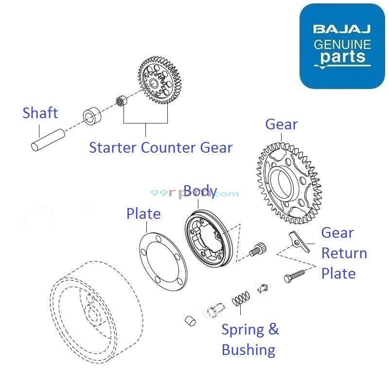 Bajaj Pulsar 220 DTS-Fi: Starter Clutch