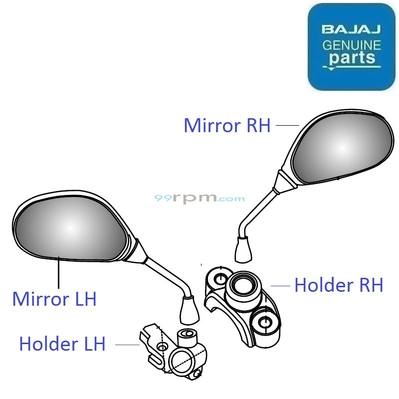 Bajaj XCD 135: Side Mirror